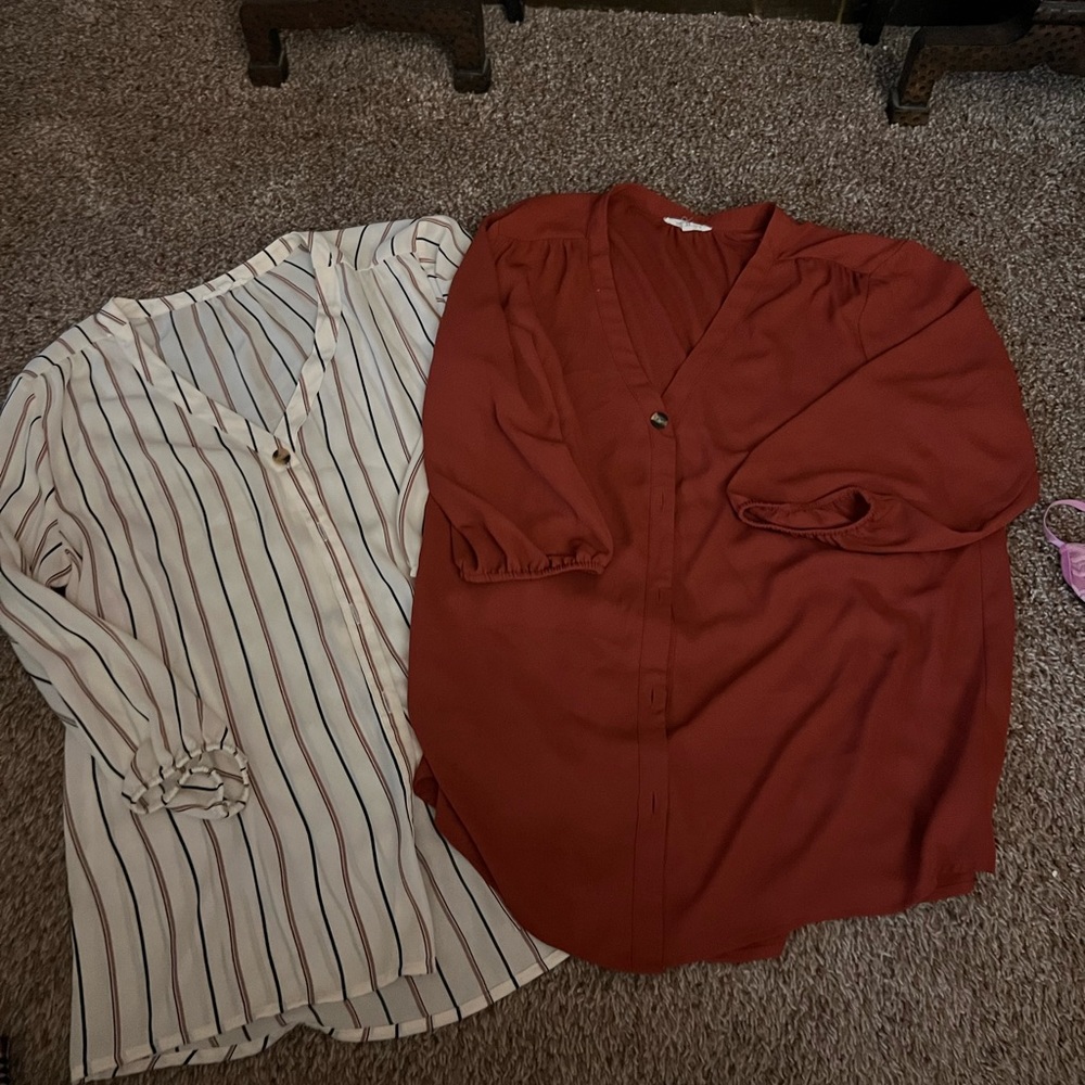 2 Maurice’s blouse 3/4 length sleeve